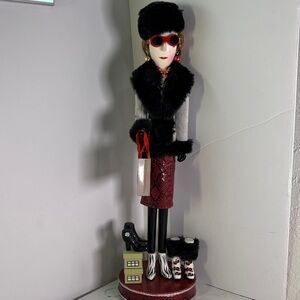 19” Nutcracker Lady Shopper  "I Love Shoes” Pier 1 Imports